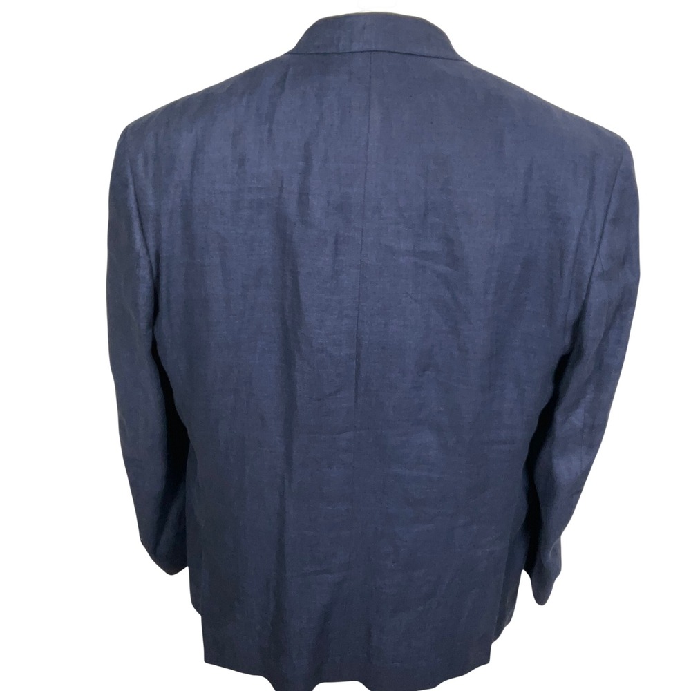 Michael Kors Blazer Mens 44S Navy Blue Executive Classic Lightweight Linen - Picture 4 of 12